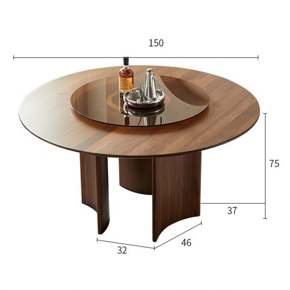 Стол обеденный круглый с двойной столешницей Walnut Wood Table Стол обеденный круглый с двойной столешницей Walnut Wood Table в Волгограде