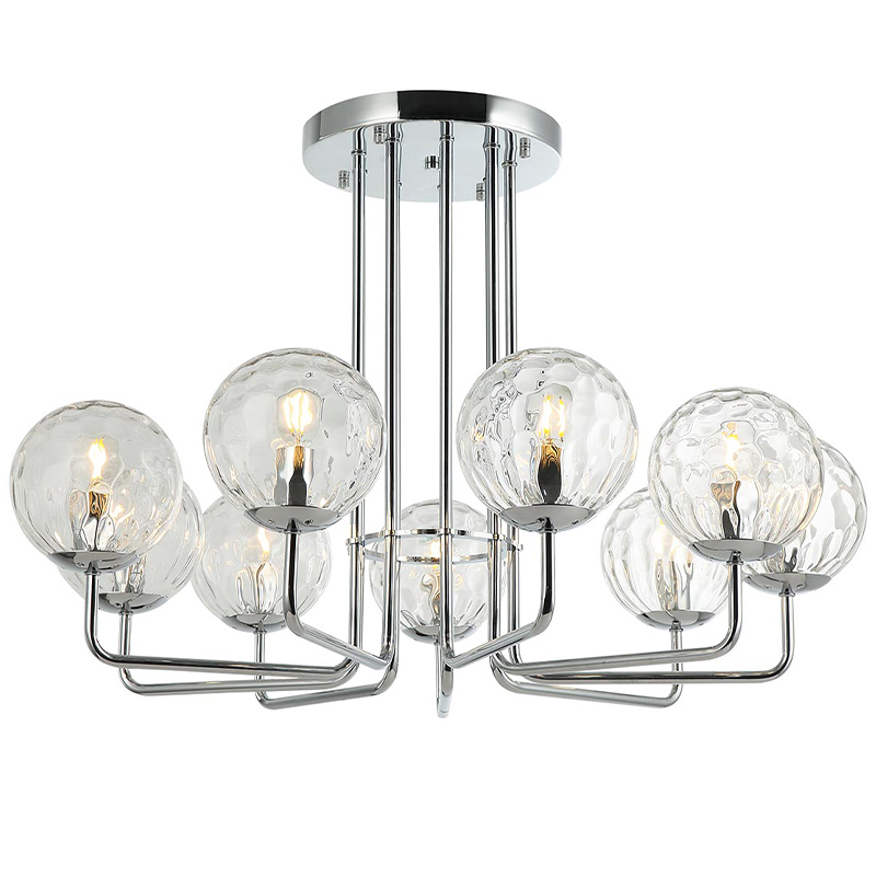 Люстра Hartley Chandelier 9 Прозрачный Хром Люстра Hartley Chandelier 9 Прозрачный Хром в Волгограде | Loft Concept