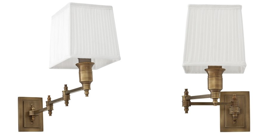 Бра Wall Lamp Lexington Swing Brass+White Бра Wall Lamp Lexington Swing Brass+White - Loft-Concept в Волгограде