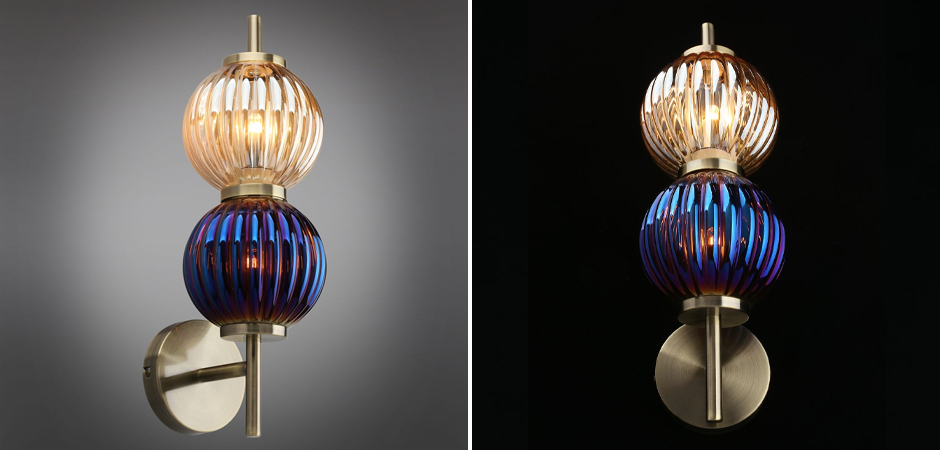 Бра Shell Beads с цветным стеклом Бра Shell Beads с цветным стеклом - Loft-Concept в Волгограде