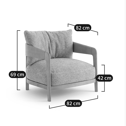 Кресло с каркасом из массива ясеня Deniaud Ash Grey Armchair Кресло с каркасом из массива ясеня Deniaud Ash Grey Armchair в Волгограде