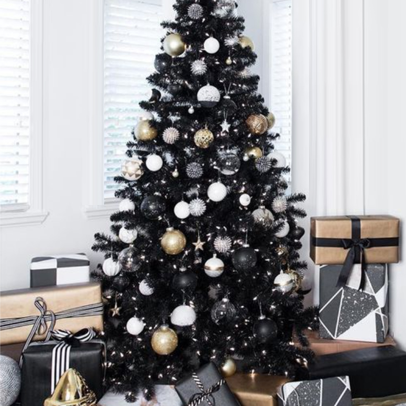 Дизайнерская Ель Christmas Tree Black and Gold Decor Черный Белый Золотой Дизайнерская Ель Christmas Tree Black and Gold Decor Черный Белый Золотой в Волгограде | Loft Concept