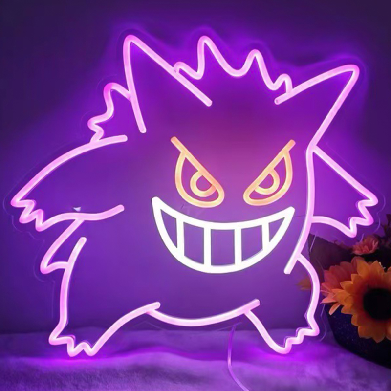 Неоновая настенная лампа Gengar Pokemon Neon Wall Lamp Фиолетовый Желтый Белый Неоновая настенная лампа Gengar Pokemon Neon Wall Lamp Фиолетовый Желтый Белый в Волгограде | Loft Concept
