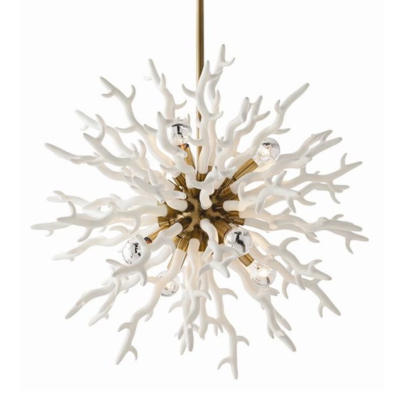 Люстра Arteriors DIALLO SMALL CHANDELIER Белый Золотой Люстра Arteriors DIALLO SMALL CHANDELIER Белый Золотой в Волгограде | Loft Concept