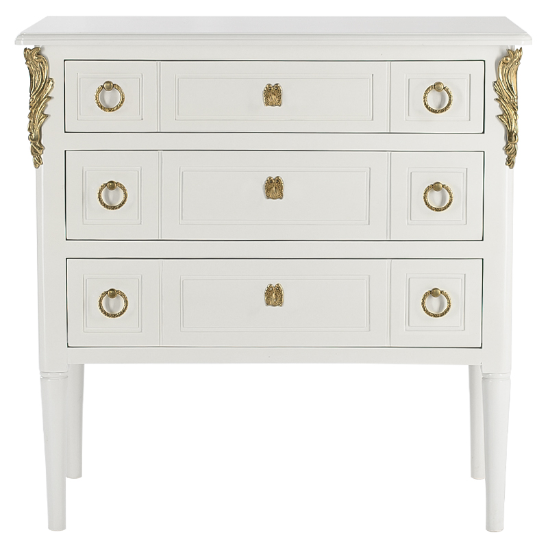 Комод белый L.XV CHEST OF DRAWERS Aurore Белый Золотой Комод белый L.XV CHEST OF DRAWERS Aurore Белый Золотой в Волгограде | Loft Concept