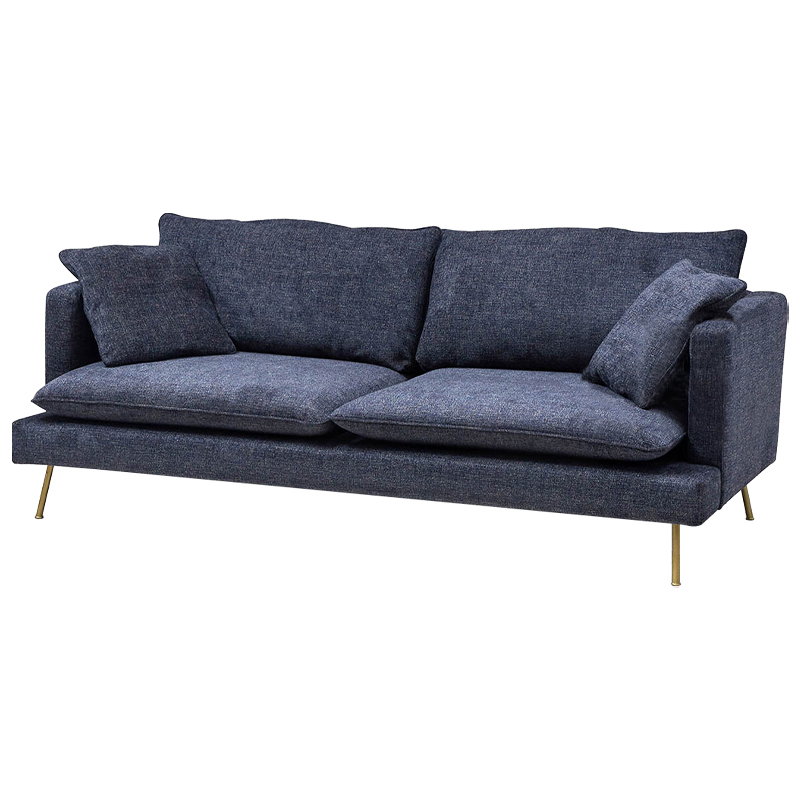 Диван Lambert Sofa Blue Синий Синий Золотой Диван Lambert Sofa Blue Синий Синий Золотой в Волгограде | Loft Concept