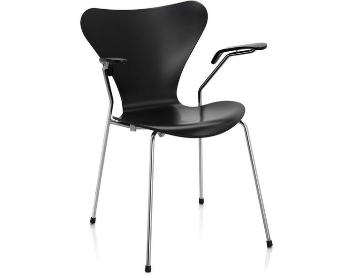 Стул Series 7 Chair Белый Черный Серебряный Стул Series 7 Chair Белый Черный Серебряный в Волгограде | Loft Concept
