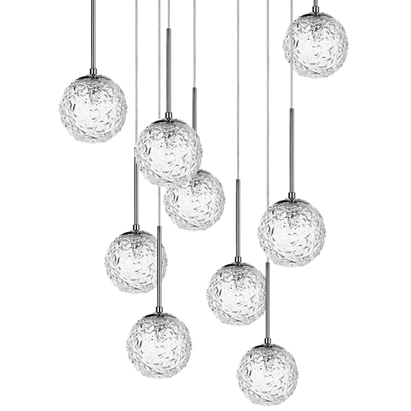 Люстра Soranzo Glass Balls 9 Хром Прозрачный Люстра Soranzo Glass Balls 9 Хром Прозрачный в Волгограде | Loft Concept