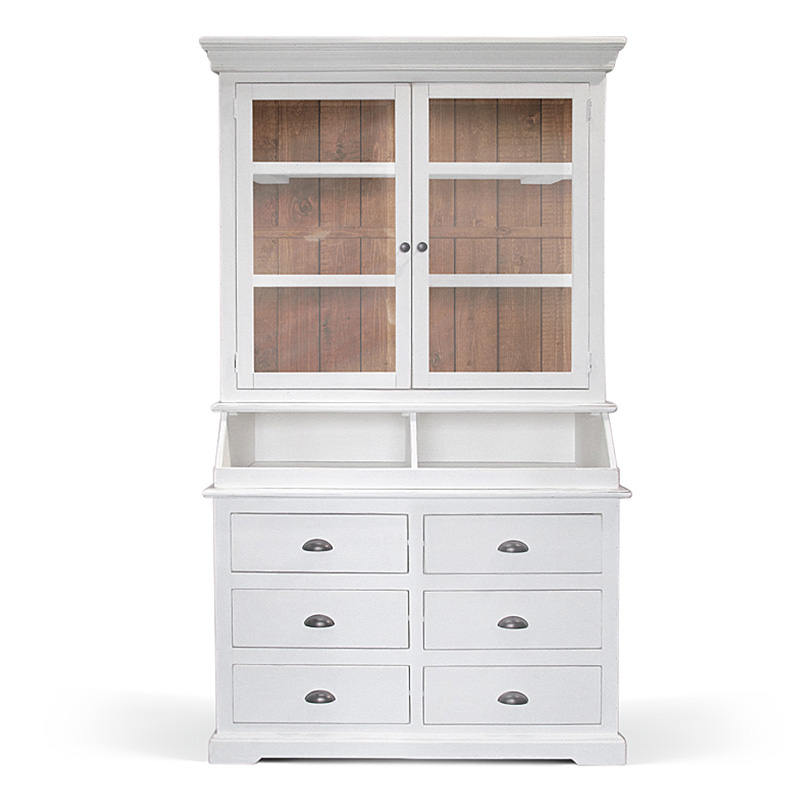 Шкаф Ruggerio Provence HARMONIE Glass Door small Белый Шкаф Ruggerio Provence HARMONIE Glass Door small Белый в Волгограде | Loft Concept