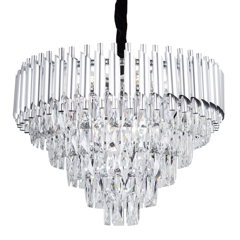 Круглая многоярусная люстра Empire Crystal Silver Серебряный Круглая многоярусная люстра Empire Crystal Silver Серебряный в Волгограде | Loft Concept