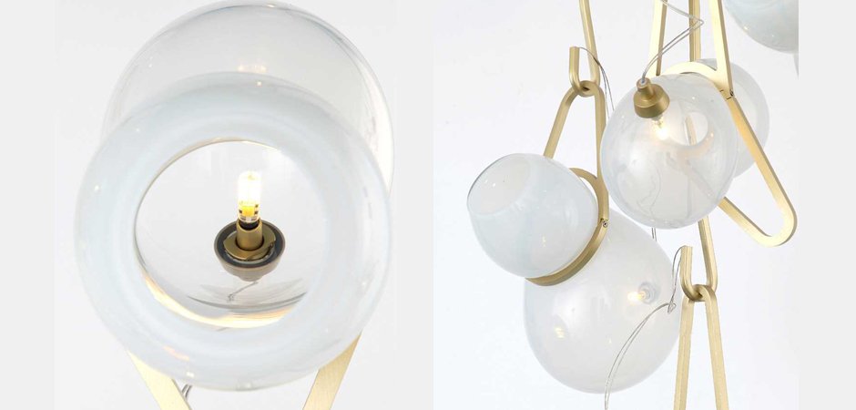 Люстра White glass trap Люстра White glass trap - Loft-Concept в Волгограде