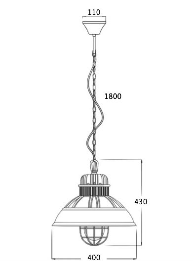 Подвесной светильник Loft Industrial Metal Cage Elder Подвесной светильник Loft Industrial Metal Cage Elder в Волгограде