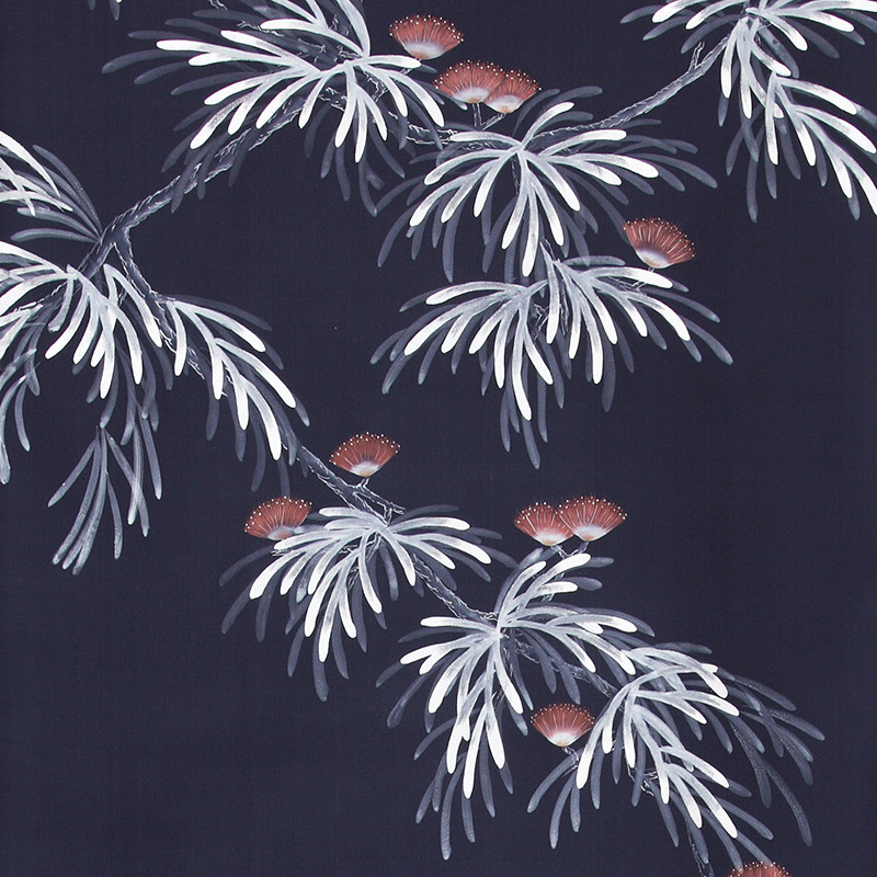 Обои ручная роспись Silk Tree Special Colourway on Empire Blue dyed silk Обои ручная роспись Silk Tree Special Colourway on Empire Blue dyed silk в Волгограде | Loft Concept