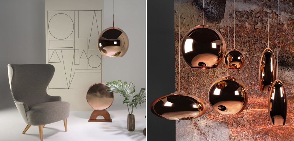 Люстра Tom Dixon Copper Wide Pendant Lamp Люстра Tom Dixon Copper Wide Pendant Lamp - Loft-Concept в Волгограде