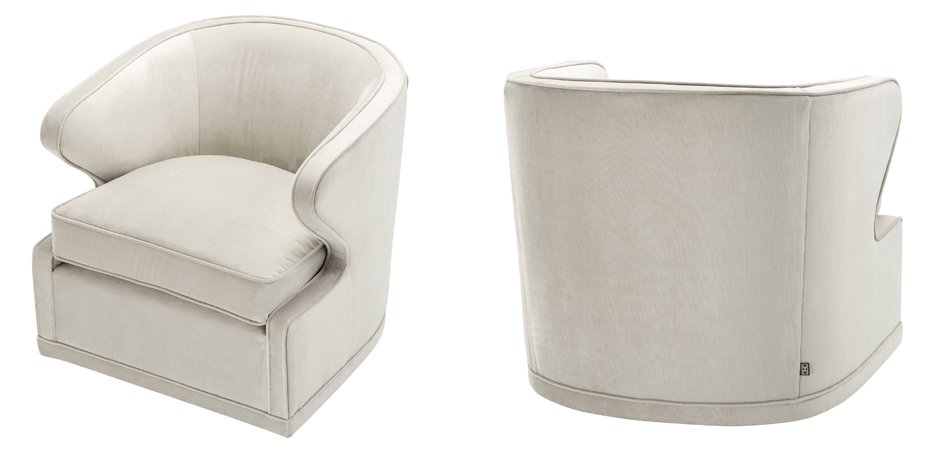 Кресло Eichholtz Chair Dorset Pebble Grey - фото №1