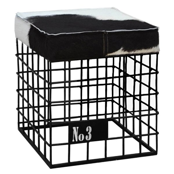 Табурет Cow Skin stool Черно-белый Черный матовый Табурет Cow Skin stool Черно-белый Черный матовый в Волгограде | Loft Concept