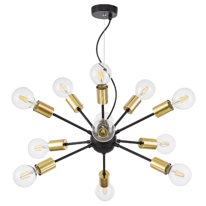 Люстра Sputnik 12 Black and Gold Черный Золотой Люстра Sputnik 12 Black and Gold Черный Золотой в Волгограде | Loft Concept