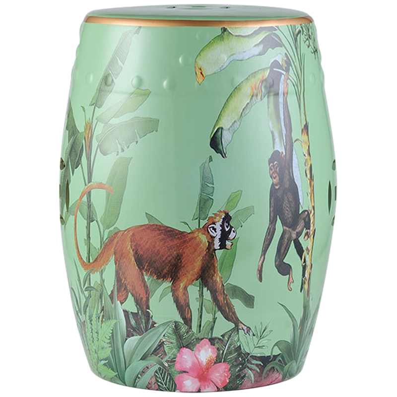Керамический табурет Monkey Tropical Animal Ceramic Stool Green Зеленый Мульти Керамический табурет Monkey Tropical Animal Ceramic Stool Green Зеленый Мульти в Волгограде | Loft Concept