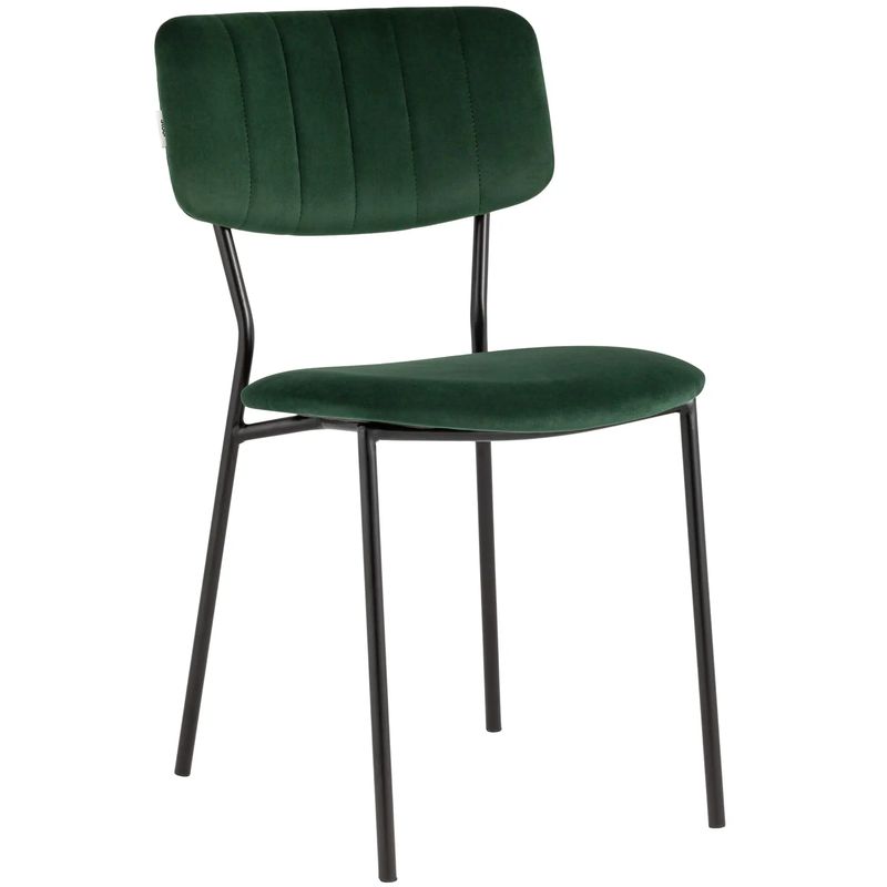 Стул Singer Chair без подлокотника Зеленый Велюр Зеленый Черный Стул Singer Chair без подлокотника Зеленый Велюр Зеленый Черный в Волгограде | Loft Concept
