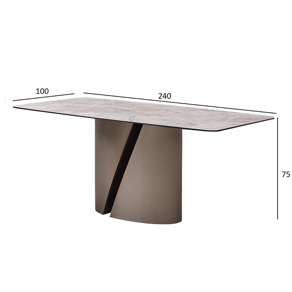 Стол обеденный керамический серый Servorios в Волгограде