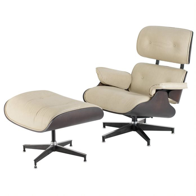 Кресло Eames Lounge Chair & Ottoman cream Кремовый Кресло Eames Lounge Chair & Ottoman cream Кремовый в Волгограде | Loft Concept
