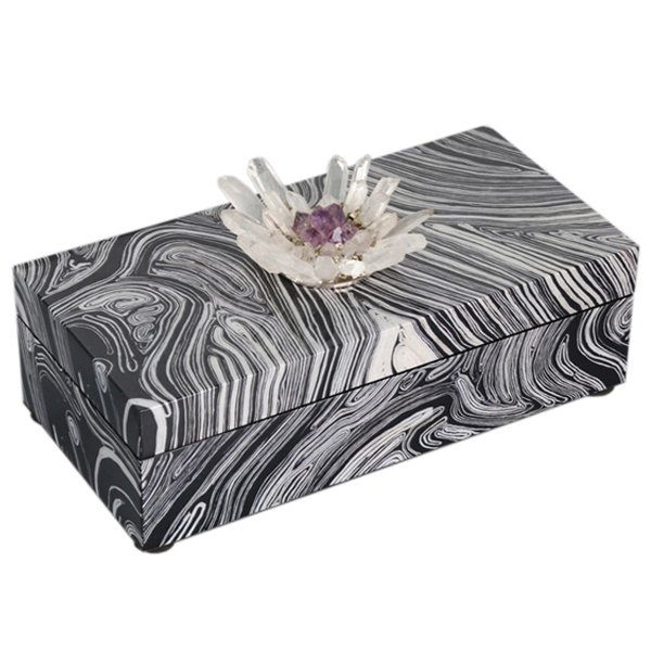 Шкатулка stone Flower Gray Серый Шкатулка stone Flower Gray Серый в Волгограде | Loft Concept
