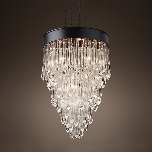 Люстра RH TEAR DROP GLASS 70 Черный Люстра RH TEAR DROP GLASS 70 Черный в Волгограде | Loft Concept