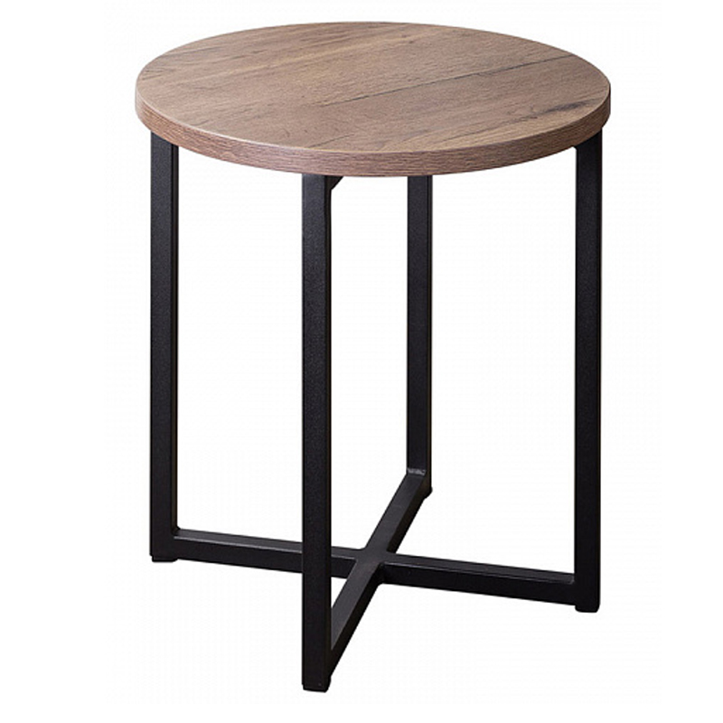 Приставной стол Industrial Oak Heidi Side Table Черный Дерево Табак Приставной стол Industrial Oak Heidi Side Table Черный Дерево Табак в Волгограде | Loft Concept
