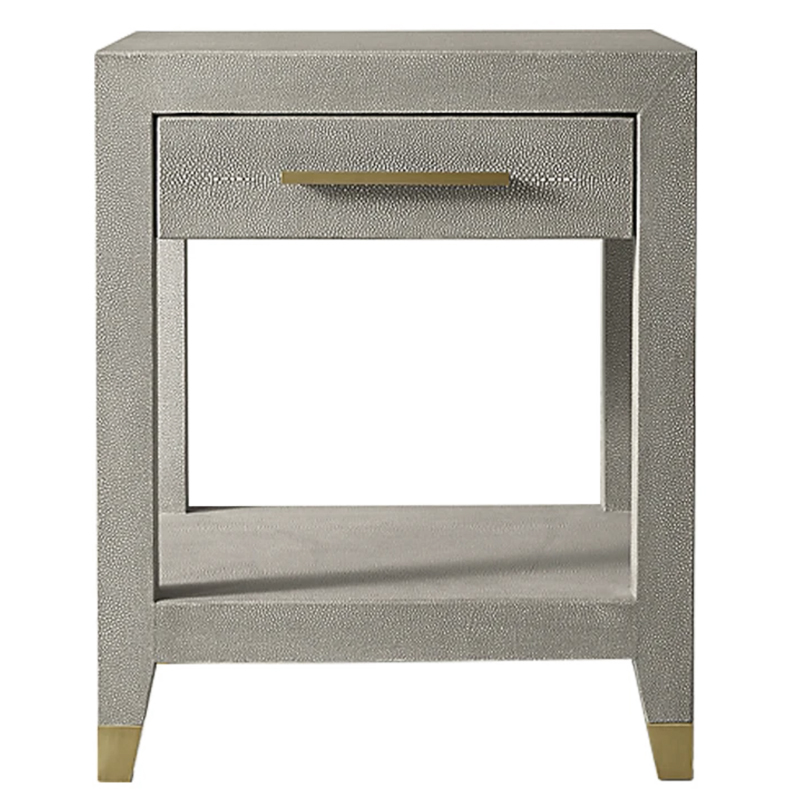 Charles Stingray Gray Side Table Приставной стол серый скат Золотой Серый Charles Stingray Gray Side Table Приставной стол серый скат Золотой Серый в Волгограде | Loft Concept