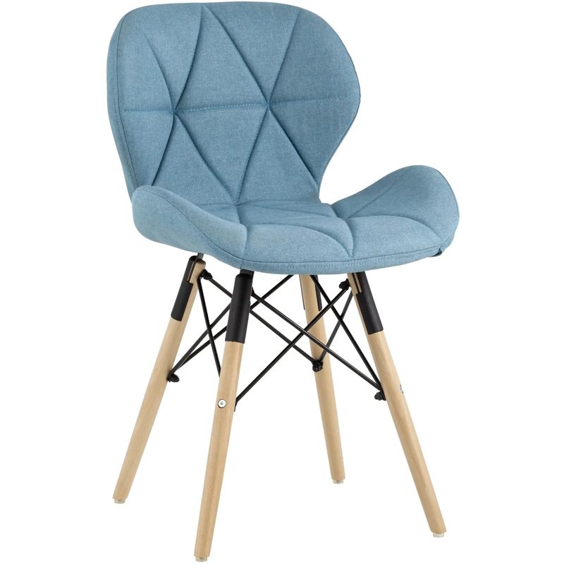 Стул Jeroen Chair Рогожка Голубой Цвет Голубой Древесина Черный в Волгограде | Loft Concept 