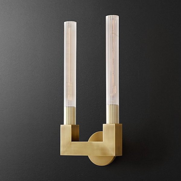 Бра RH CANELLE wall lamp DOUBLE Sconces Латунь Бра RH CANELLE wall lamp DOUBLE Sconces Латунь в Волгограде | Loft Concept