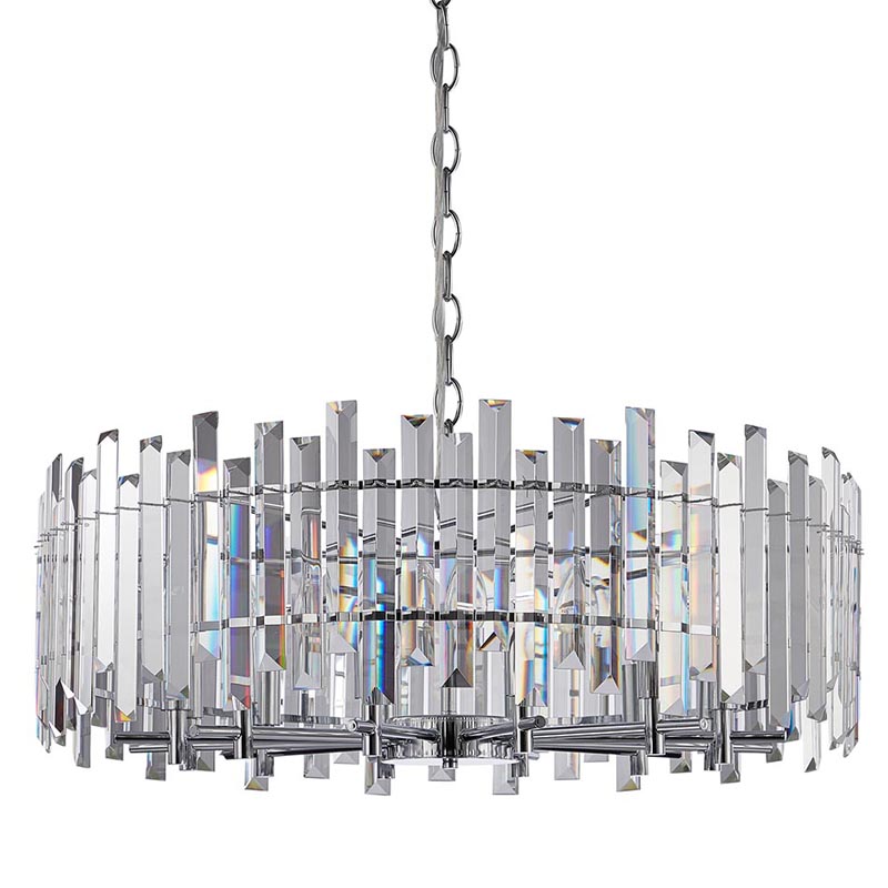 Люстра Langley Chandelier chrome 80 Хром Прозрачный Люстра Langley Chandelier chrome 80 Хром Прозрачный в Волгограде | Loft Concept