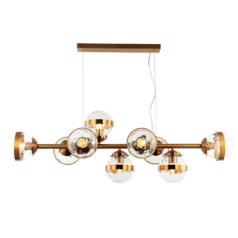 Люстра Greyson Chandelier 9 lamp Глянцевое золото Прозрачный Люстра Greyson Chandelier 9 lamp Глянцевое золото Прозрачный в Волгограде | Loft Concept