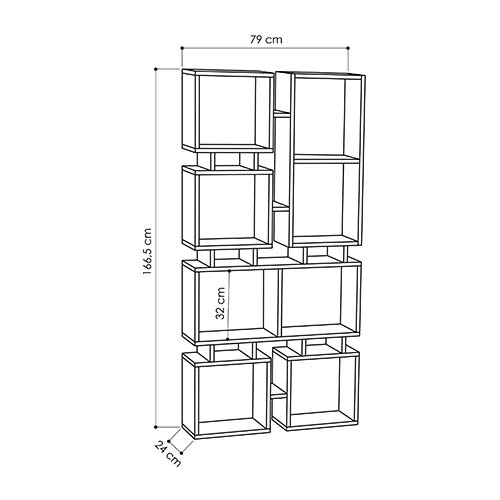 Стеллаж прямой цвета древесины с 8-ю открытыми полками RAIL BOOKCASE NO.1 OAK Стеллаж прямой цвета древесины с 8-ю открытыми полками RAIL BOOKCASE NO.1 OAK в Волгограде