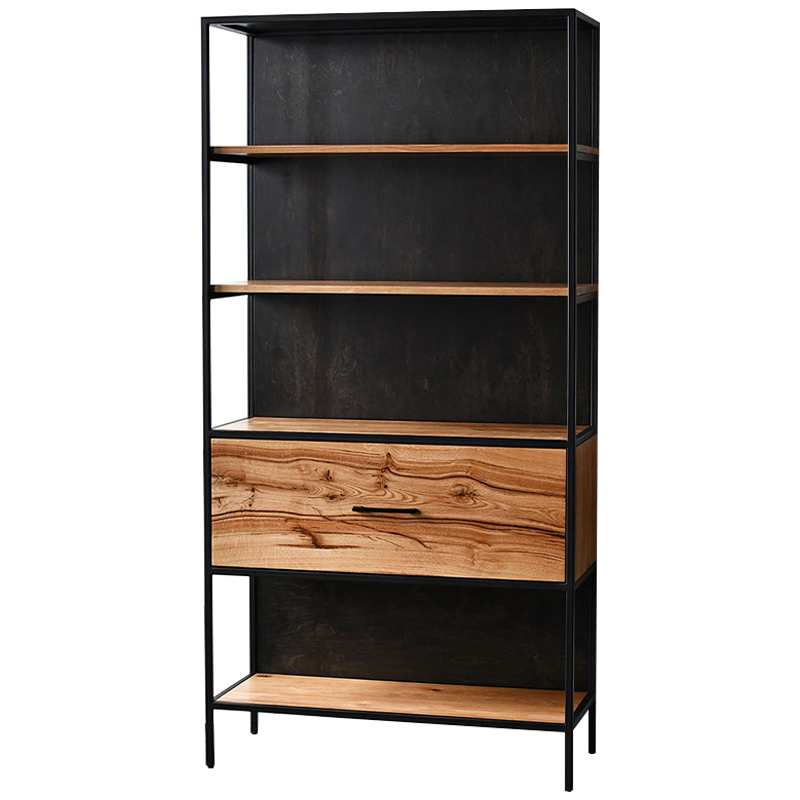 Стеллаж Terrel Industrial Metal Rust Rack Черный Коричневый Стеллаж Terrel Industrial Metal Rust Rack Черный Коричневый в Волгограде | Loft Concept