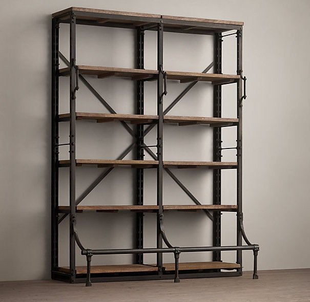 Стеллаж Vintage Iron Stella Double Стеллаж Vintage Iron Stella Double в Волгограде | Loft Concept