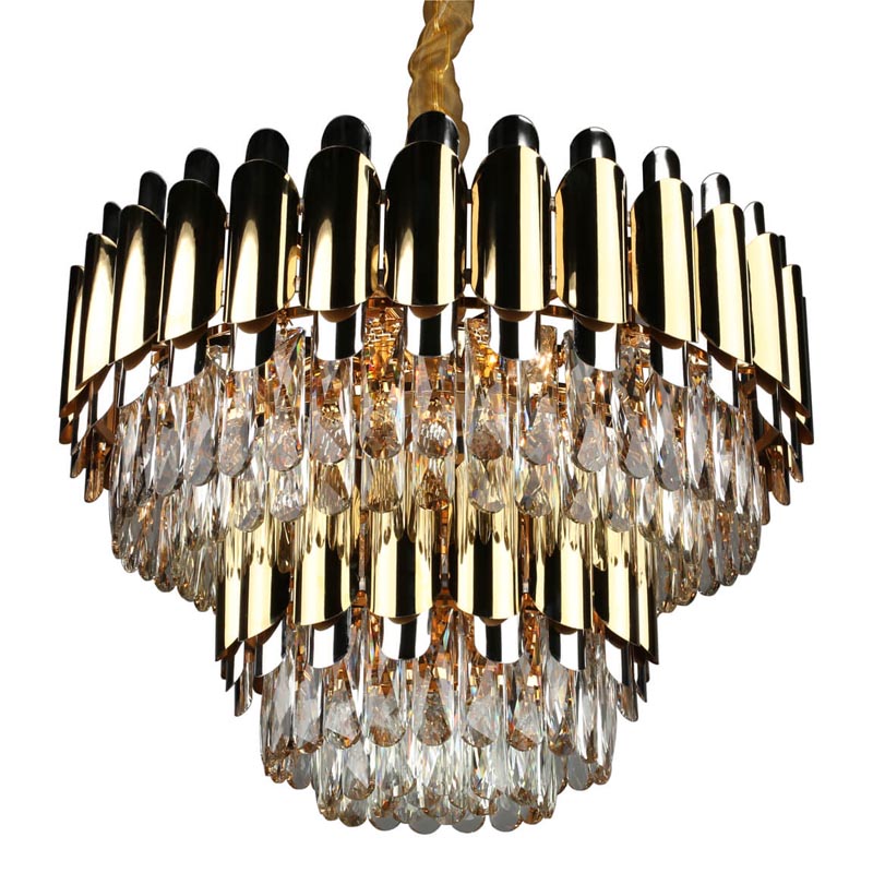 Люстра Gibrien Crystal Chandelier Прозрачный (Transparent) Золотой Люстра Gibrien Crystal Chandelier Прозрачный (Transparent) Золотой в Волгограде | Loft Concept
