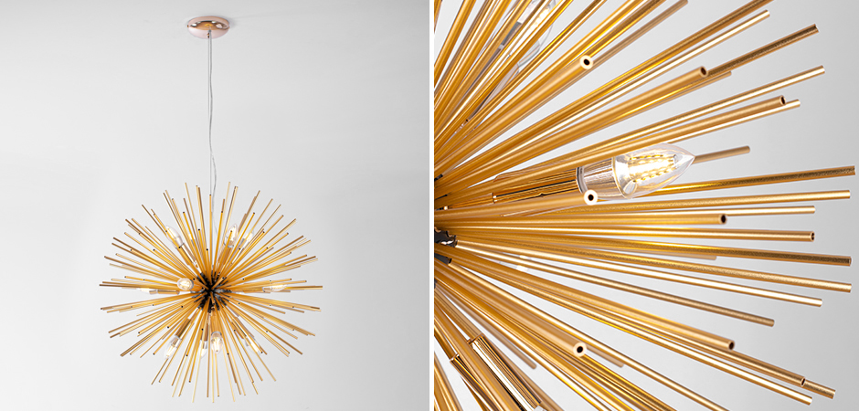 Huge Sputnik Chandelier Gold and Black Huge Sputnik Chandelier Gold and Black - Loft-Concept в Волгограде