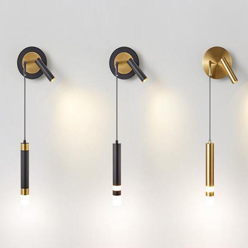 Бра-спот с подвесным светильником Spot Sconce Hanging Lamp Черный Латунь Бра-спот с подвесным светильником Spot Sconce Hanging Lamp Черный Латунь в Волгограде | Loft Concept