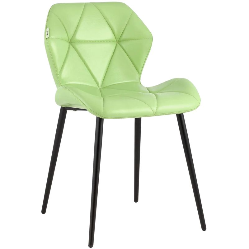 Стул Jeroen II Chair Экокожа Зеленый Лайм Лайм Черный Стул Jeroen II Chair Экокожа Зеленый Лайм Лайм Черный в Волгограде | Loft Concept