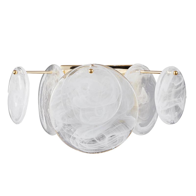 Бра Everett Sconce Белое матовое стекло Золотой Бра Everett Sconce Белое матовое стекло Золотой в Волгограде | Loft Concept