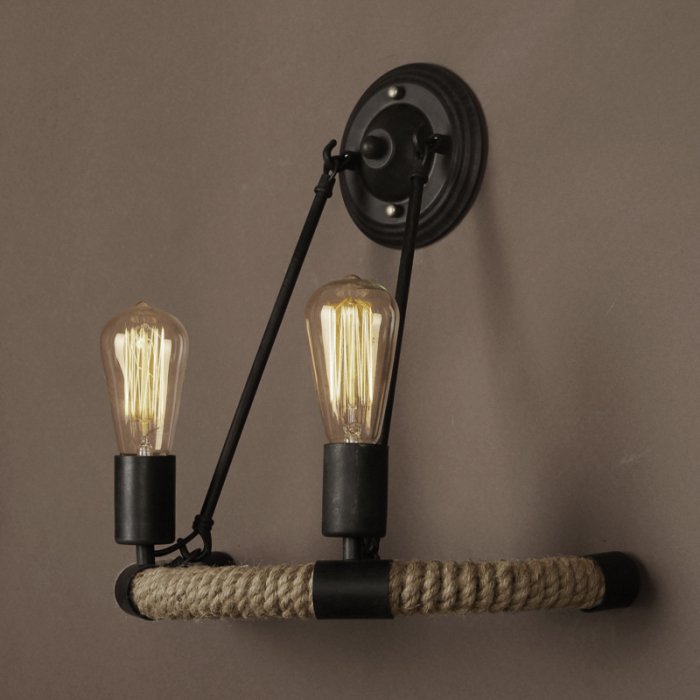 Бра Arco Loft Rope Light Черный Бра Arco Loft Rope Light Черный в Волгограде | Loft Concept