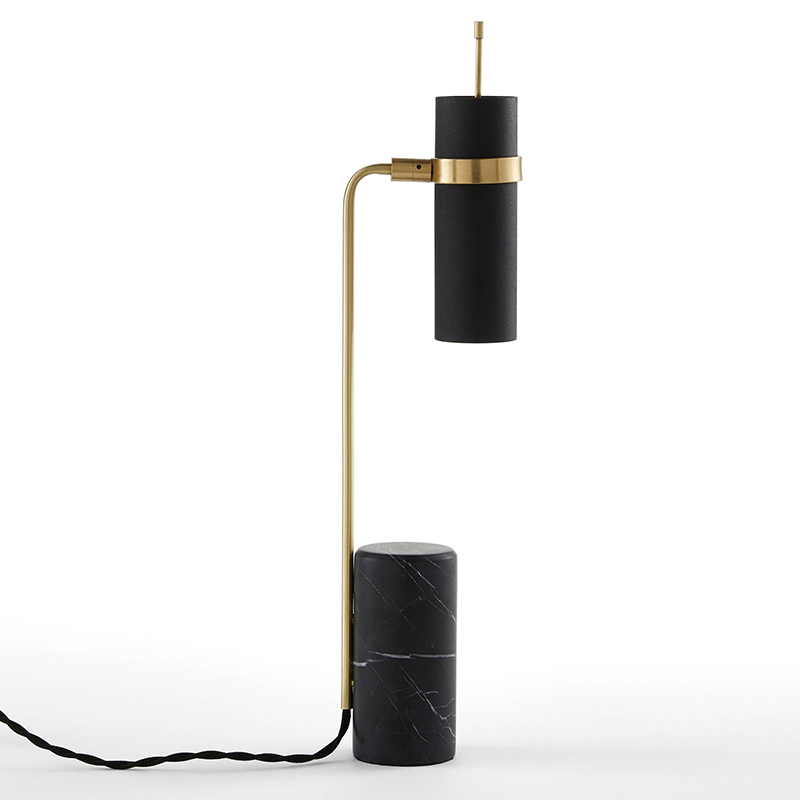 Настольная лампа Detlef Table lamp black marble Черный Мрамор Nero Латунь Настольная лампа Detlef Table lamp black marble Черный Мрамор Nero Латунь в Волгограде | Loft Concept