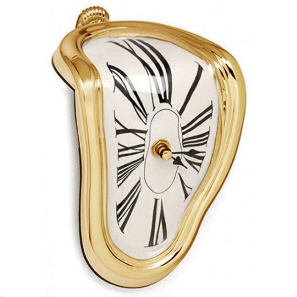 Часы Salvador Dali Soft Clock Gold Золотой Черный Часы Salvador Dali Soft Clock Gold Золотой Черный в Волгограде | Loft Concept