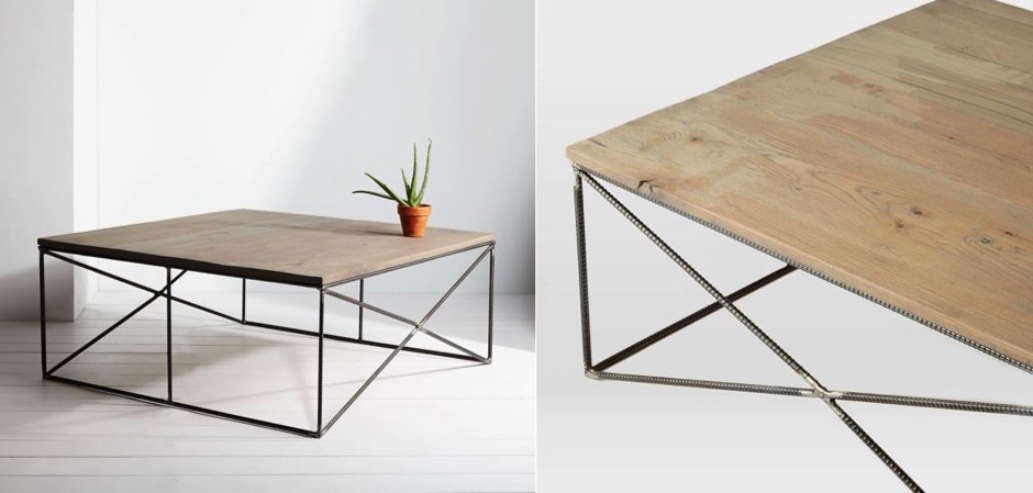 Журнальный стол Industrial Rust Fixtures Coffee Table Журнальный стол Industrial Rust Fixtures Coffee Table - Loft-Concept в Волгограде