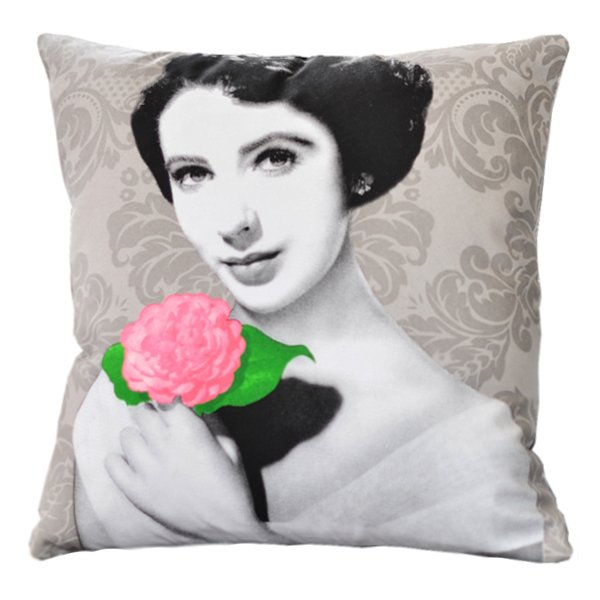 Декоративная подушка Elizabeth Taylor Розовый Серый Мульти Декоративная подушка Elizabeth Taylor Розовый Серый Мульти в Волгограде | Loft Concept