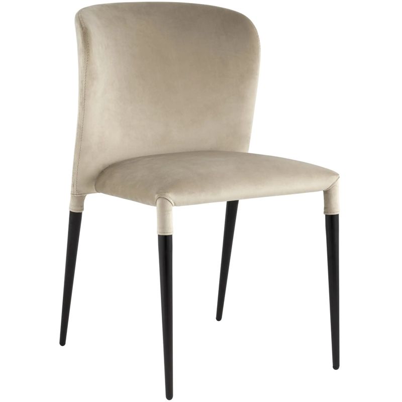 Стул Lori Chair Бежевый Велюр Бежевый Черный Стул Lori Chair Бежевый Велюр Бежевый Черный в Волгограде | Loft Concept
