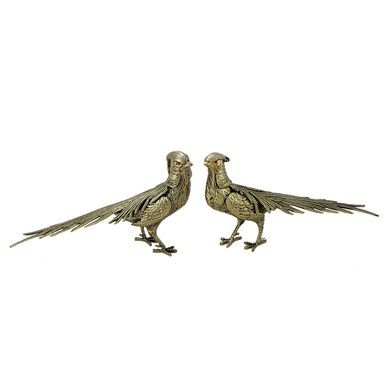 Статуэтка бронзовая пара Фазаны Bronze Birds Золотой Статуэтка бронзовая пара Фазаны Bronze Birds Золотой в Волгограде | Loft Concept