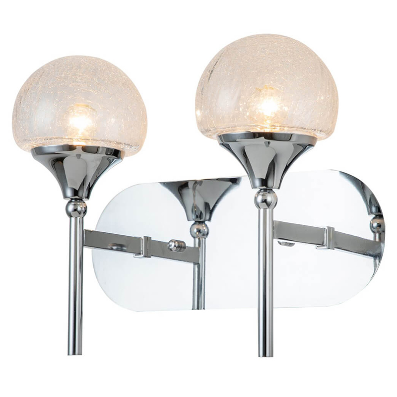 Бра Lluis two Wall Lamp Хром Прозрачный Бра Lluis two Wall Lamp Хром Прозрачный в Волгограде | Loft Concept