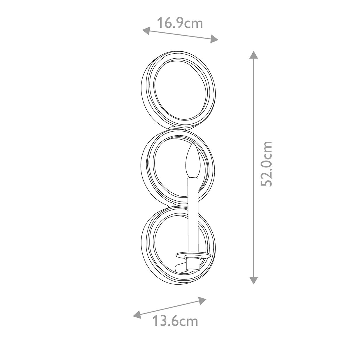Бра в виде трех круглых зеркал Kichler в Волгограде